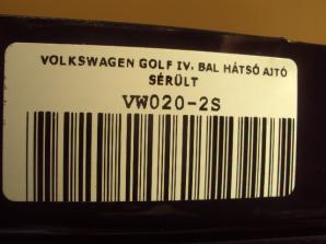 VOLKSWAGEN GOLF IV. BAL HÁTSÓ AJTÓ SÉRÜLT