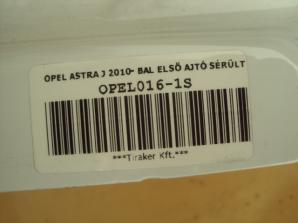 OPEL ASTRA J 2010- BAL ELSŐ AJTÓ SÉRÜLT